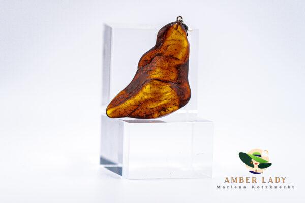Natural baltic amber pendant ,length 7,5-4 cm.
