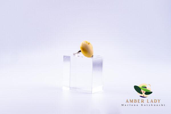 Baltic amber ring,925 sterling silver,adjustable.