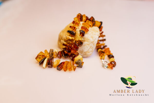 Amber necklaces multicolor ,total length 51 cm.